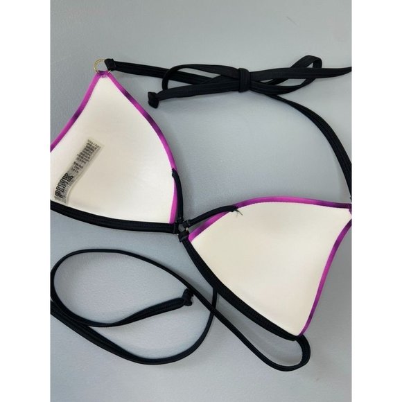 Victoria's Secret PINK small purple tie dye triangle halter tie back‎ bikini top - Picture 5 of 5